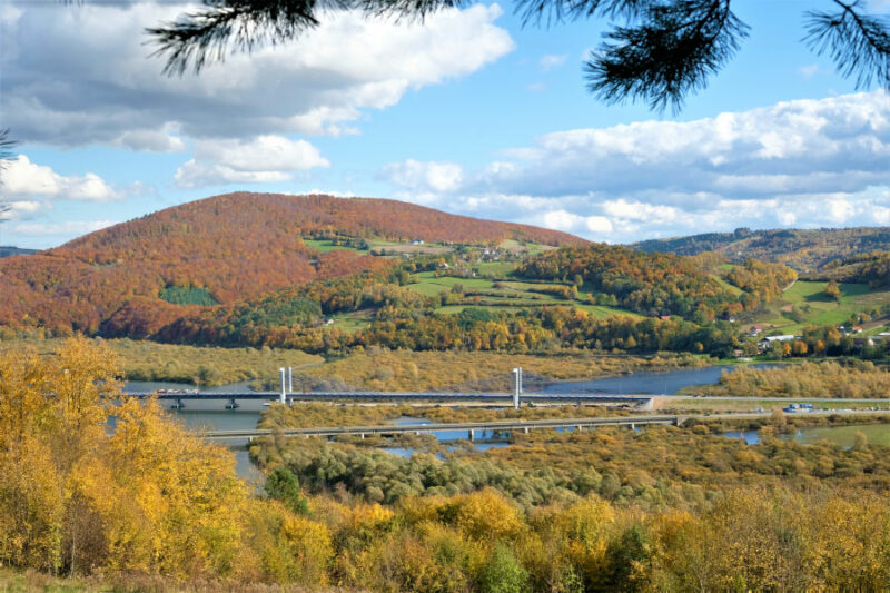 Most nad Dunajcem w Kurowie 2021 fot. Ireneusz Mech