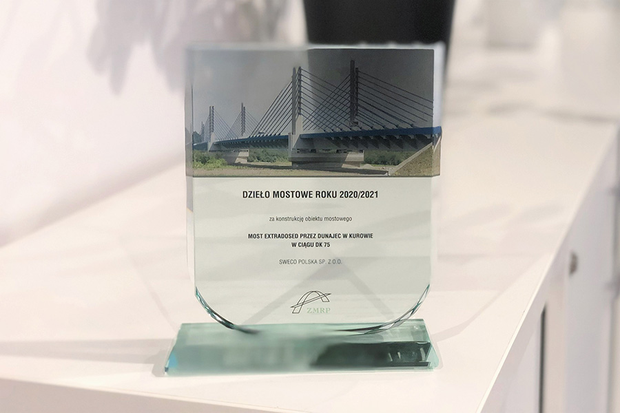 Most nad Dunajcem w Kurowie otrzymał nagrodę „Dzieło Mostowe Roku 2020/21”