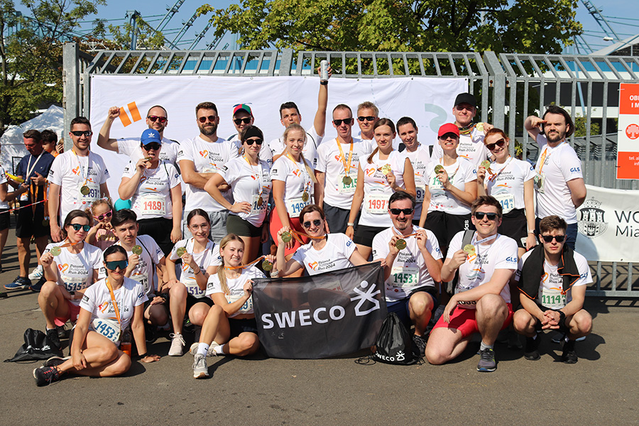 W tym roku w sztafecie Poland Business Run wystartowała rekordowa ilość zawodników z naszej firmy. W biegu wzięło udział 95 pracowników Sweco. / fot. Elżbieta Barhoumi