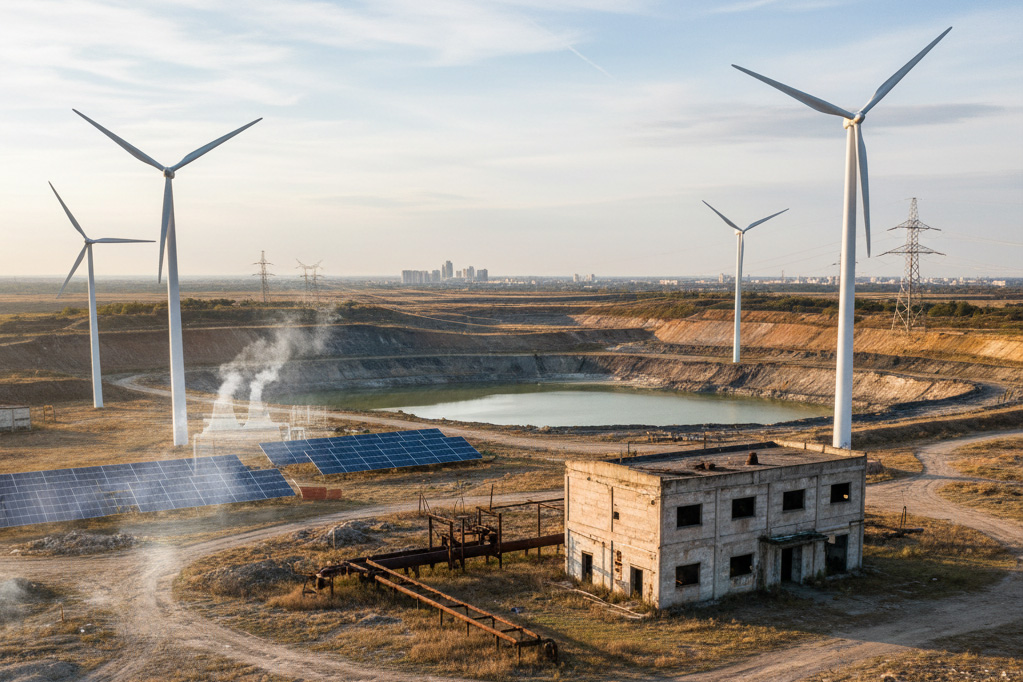 Sweco wykonuje inwentaryzację terenów zdegradowanych na potrzeby OZE w Małopolsce / fot. wizualizacja SI