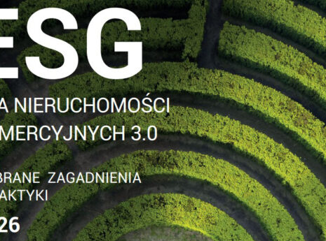 Okładka raportu ESG dla nieruchomości komercyjnych 3.0. Wybrane zagadnienia i praktyki. 2026